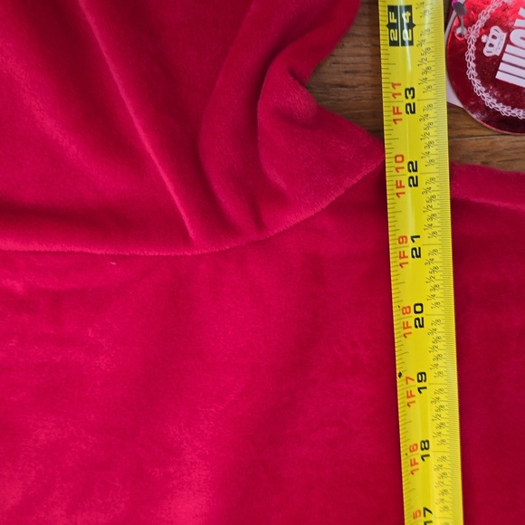 JUICY COUTURE WOMEN'S JUNIOR FUSCIA LONG SLEEVE VELVETEEN PULLOVER CREWNECK XXL - Picture 11 of 16